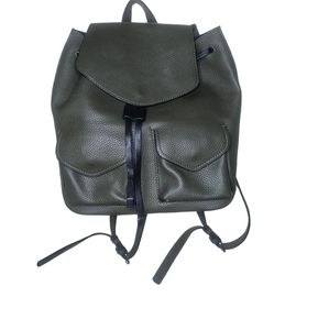 Zara women's green/black two pockets backpack